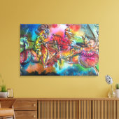 CHANSON DE ROLAND / STRIJD VAN RIDDERS IN TOERNOOI CANVAS AFDRUK (Insitu (Woonkamer))