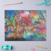 CHANSON DE ROLAND / STRIJD VAN RIDDERS IN TOERNOOI TISSUEPAPIER (Craft)