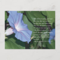 Chanson de Salomon 2:10-12 Ecriture Carte postale