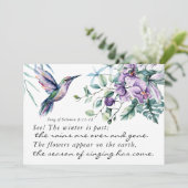 Chanson de Salomon 2 Hummingbird Bible Carte Plat (Debout devant)