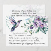 Chanson de Salomon 2 Hummingbird Bible Carte Plat (Devant / Derrière)