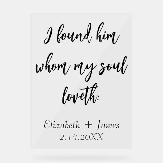 Chanson de Salomon, J'ai trouvé le Mariage One KJV (Recto)