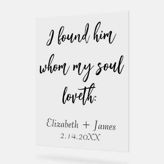 Chanson de Salomon, J'ai trouvé le Mariage One KJV (Angle)