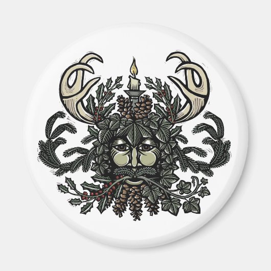 Chanson de Solstice Greenman Fridge Magnet (Devant)