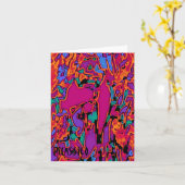 Chanson de torche de la carte de note d'art Abstra (Fleur jaune)