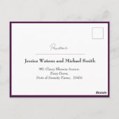 Chanson et menu Fuchsia Enchantement : Aquarelle (Dos)