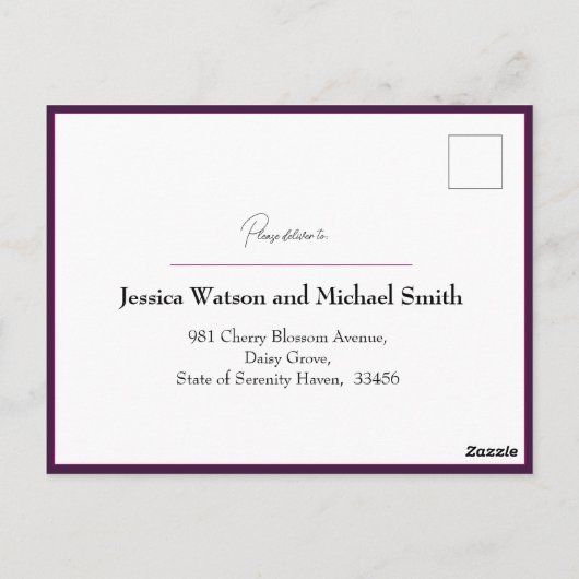 Chanson et menu Fuchsia Enchantement : Aquarelle (Dos)