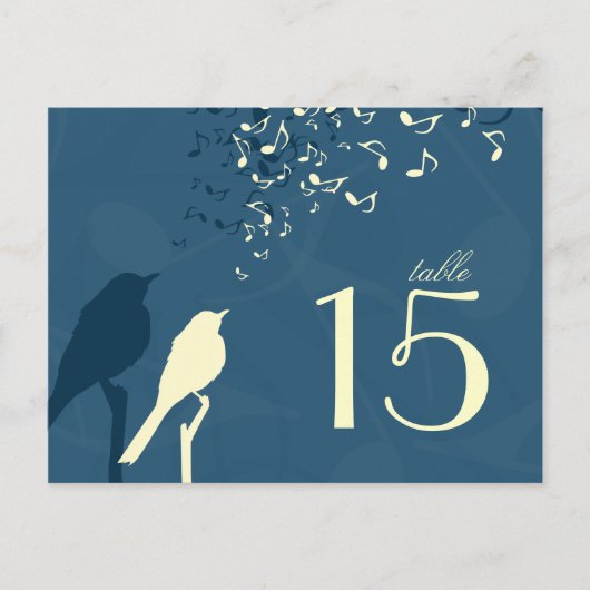 Chanson Inséparable - numéro de table (Devant)