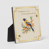 Chanson Oiseau Oriole Plaque Ecclesiastes 3 (Recto)