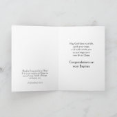 Chansons de la Joy Adult Baptism Carte de voeux (Intérieur)