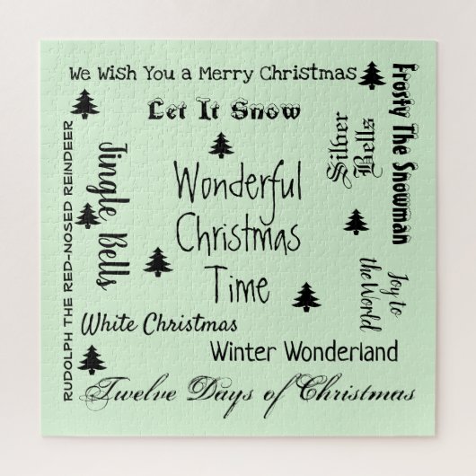 Chansons de Noël Puzzle difficile de vacances (Vertical)