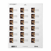 Chansons des anges de Noël Étiquette de adresse Vi (Feuille entière)