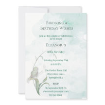 Chansons d'oiseaux et meilleurs voeux Invitation