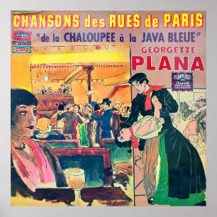 Chansons, Frans  recordsleeve. Poster
