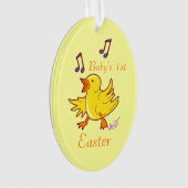 Chant Chick Baby 1er Ornament Oval de Pâques (devant)