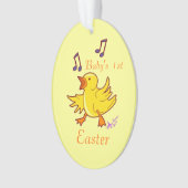 Chant Chick Baby 1er Ornament Oval de Pâques (devant)