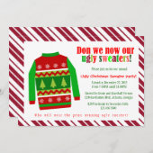 Chant de Noël moche Invitation à la fête de Noël (Devant / Derrière)