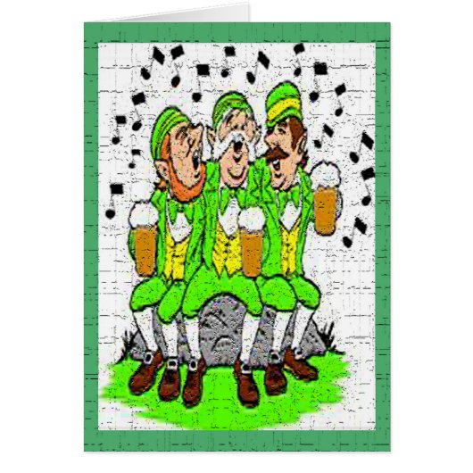 Chant irlandais avec carte de bière (Devant)