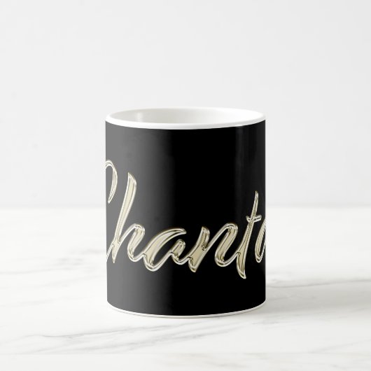 Chantal white gold Handwriting Tasse Kaffeetasse Koffiemok (Center)