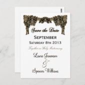 Chanteleah White Wedding Reminder Briefkaart (Voorkant / Achterkant)