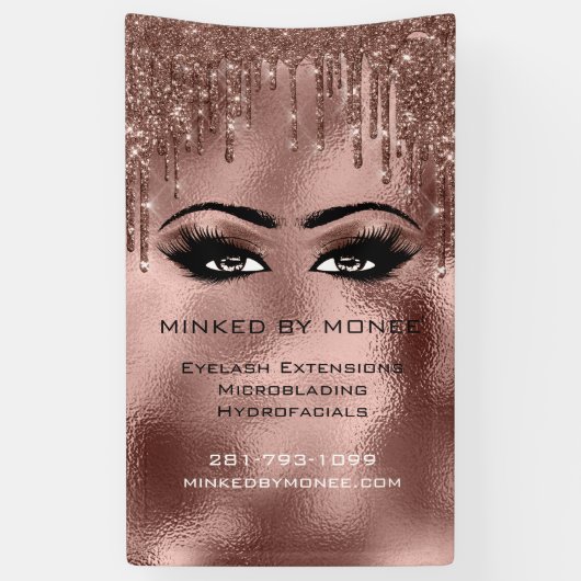 Chantelle Eyelash Brows Makeup droogt verticaal Spandoek (Verticaal)