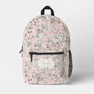 Chantelle Roze Vintage Roos Bedrukte Rugzak