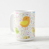 Chanter des oiseaux avec des notes musicales Mug p (Devant gauche)