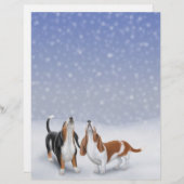 Chanter Habillement à neige en-tête Papeterie (Devant / Derrière)