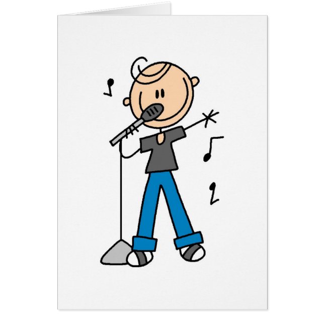 Chanteur d'étoile sur la carte de microphone (Devant)