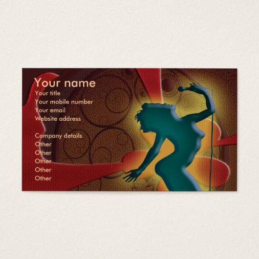 Chanteur en spectacle de discothèque (Devant)