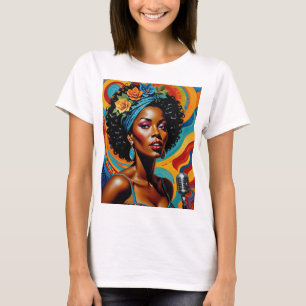 Chanteur vintage Soul Musique colorée T-shirt
