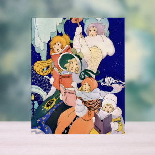 Chanteurs de Noël vintage sous les étoiles 