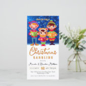 Chanteurs mignons Invitation Caroling Digital Chri (Debout devant)