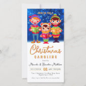 Chanteurs mignons Invitation Caroling Digital Chri (Devant)