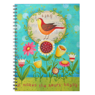 Chantez - à coeur heureux le carnet inspiré de