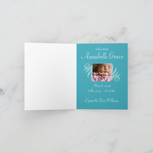 Chantez juste le faire-part de naissance (Intérieur)