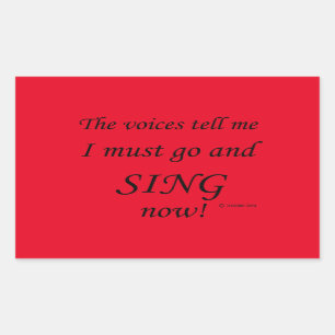 Chantez Les Voix Dites Sticker Rectangulaire
