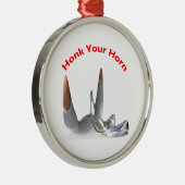 Chantez Votre Corne - Décorations Rondes Argent. (Droite)