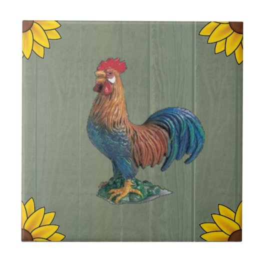 Chanticleer Rooster Tegeltje (Voorkant)