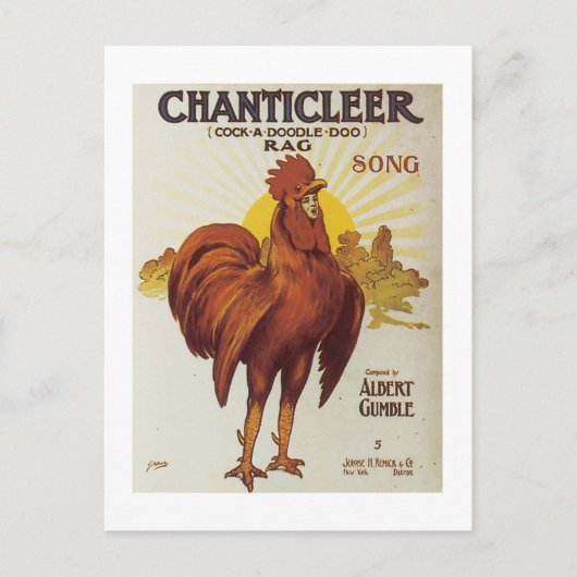 Chanticleer Songbook Hoesje Briefkaart (Voorkant)