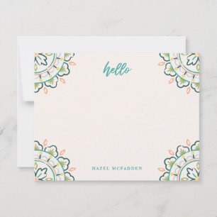 Chantilly Boho Mandala Stationery - Pool Notitiekaartje