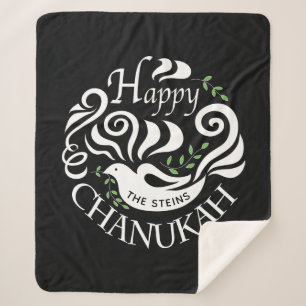 Chanukah Blackboard Sherpa Blanket/Medium Deken