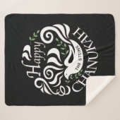 Chanukah Blackboard Sherpa Blanket/Medium Sherpa Deken (Voorkant (horizontaal))
