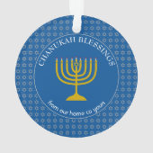CHANUKAH BLESSINGS | Menorah | Hanukkah Ornament (achterkant)