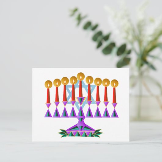 Chanukah Briefkaart (Staand voorkant)