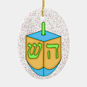 Chanukah Dreidel Keramisch Ornament