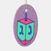 Chanukah Dreidel Keramisch Ornament (Rechts)