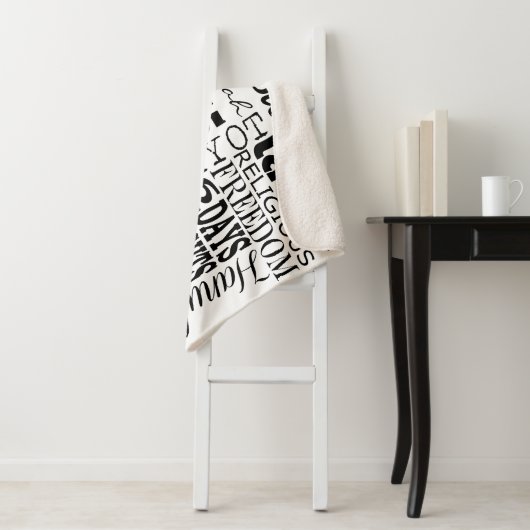 Chanukah Fun Words Sherpa Blanket/Medium Sherpa Deken (In situ)