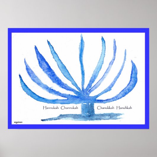 Chanukah Hannukah Hanukah Menorah Poster (Devant)