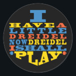 Chanukah/Hanoukka "Dreidel Play..." Stickers Round<br><div class="desc">Chanukah/Hanoukka "J'ai un petit rêve... " Stickers Round. Amusez-vous à utiliser ces autocollants comme garnitures de gâteau, préférez les fermetures de sacs, ou n'importe quel rocher vos festivités! L'arrière - plan peut être changé en choisissant parmi une grande sélection de couleurs. Merci de vous être arrêté et de faire du...</div>